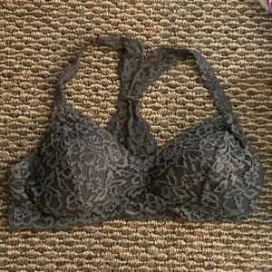 Lace Gray Halter Bralette